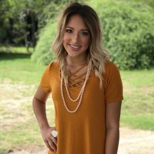 Mustard yellow Flowy shirt